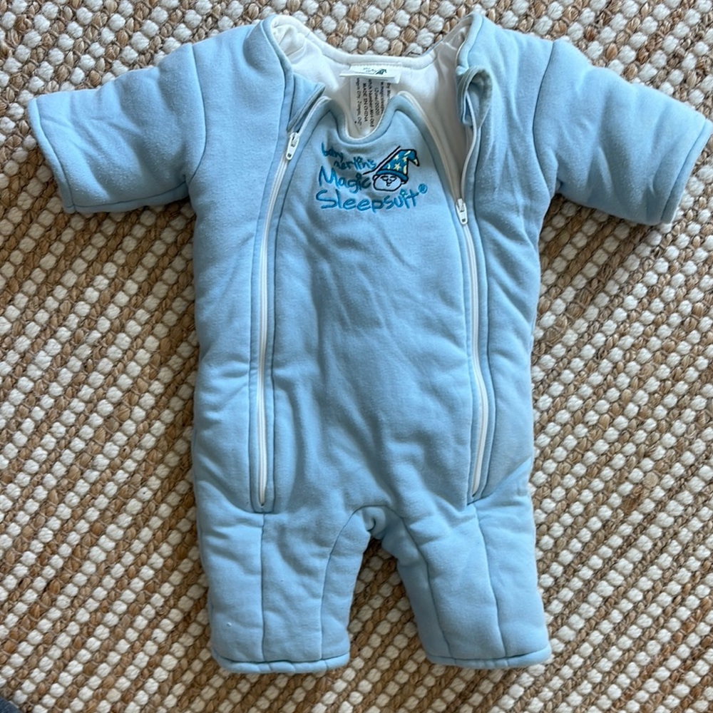 Cozy Blue Baby Footie by Magic Sleepsuit
